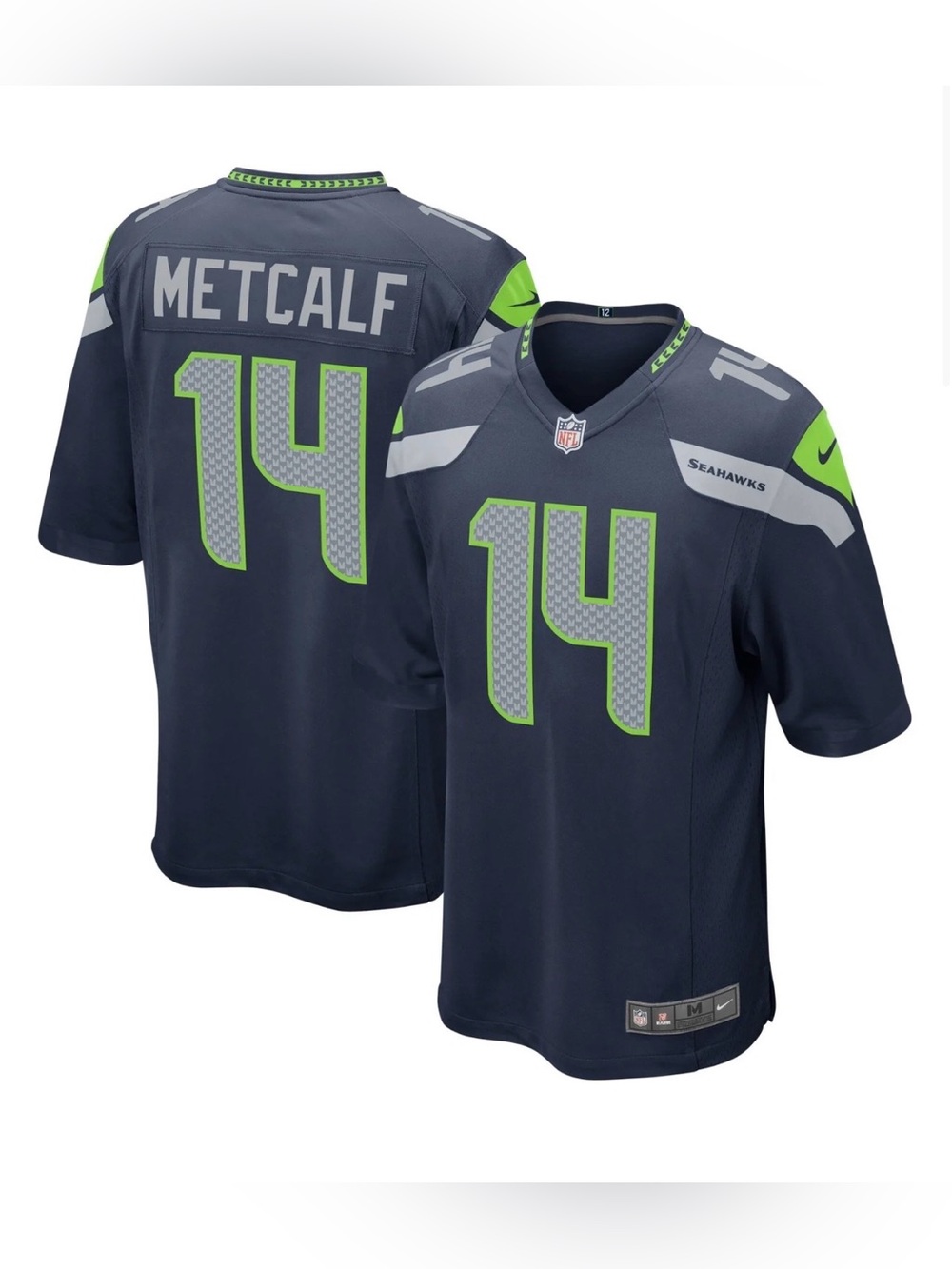 Nike DK Metcalf Seattle Seahawks Game Jersey 3XL Navy Blue NFL Football NWT 14